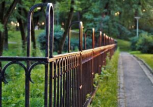 Iron-wrought fencing