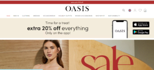 Oasis online shopping site
